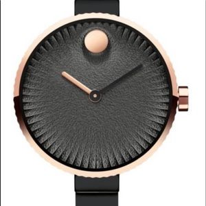 Movado Edge Rose Gold & Black Watch